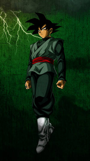 Goku Black Iphone Fanart Green Wallpaper