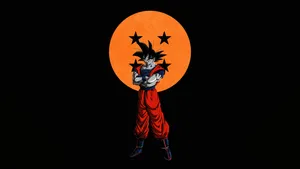 Goku Is Powered Up And Ready For The Fight. Wallpaper