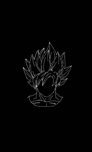 Goku Stencil Illustration 8k Phone Wallpaper