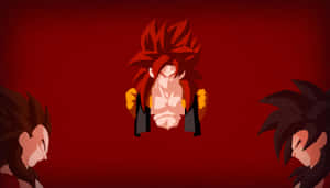 Goku Super Saiyan 4 Outline Art Wallpaper