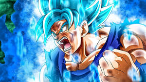 Goku Unleashing His True Power In Dragon Ball Super Wallpaper