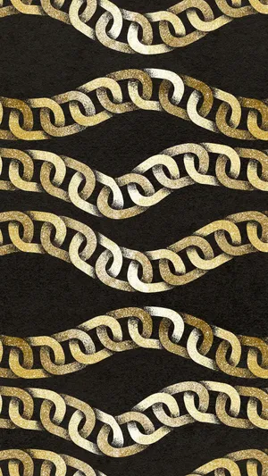 Gold And Black Chain Pattern Wallpaper
