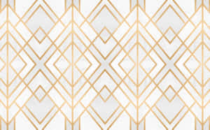 Gold And White Geometric Pattern Wallpaper