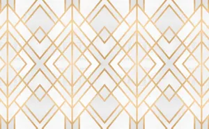 Gold And White Geometric Pattern Wallpaper