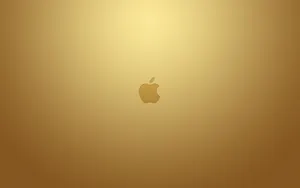 Gold Apple Logo Wallpaper