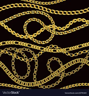 Gold Chain Seamless Pattern Vector Wallpaper
