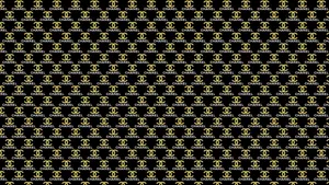 Gold Chanel Logo Patterns Wallpaper