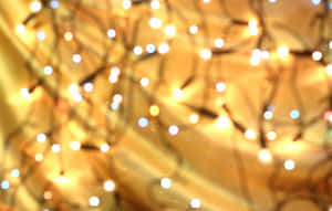 Gold Christmas Lights Wallpaper