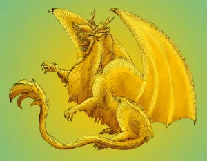 Gold Dragon Glow Wallpaper