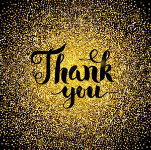 Gold Dust Thank You Wallpaper