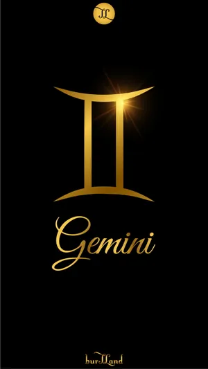 Gold Engraved Gemini Symbol Wallpaper