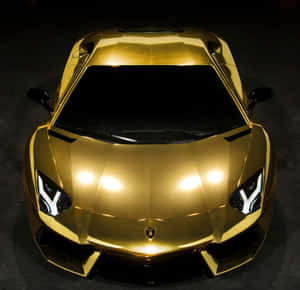 Gold Lamborghini: Experience The Luxury Wallpaper