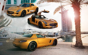 Gold Mercedes Minichamps Iphone Wallpaper