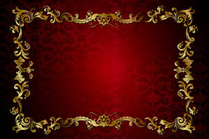 Gold-patterned Frame Background Design Wallpaper