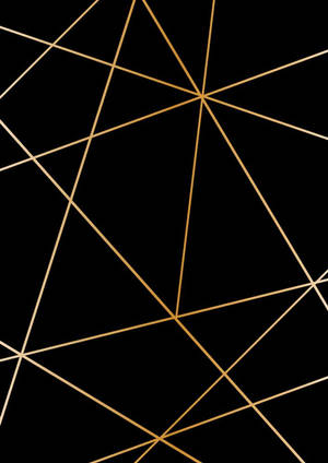 Gold Texture Triangles Over Black Wallpaper