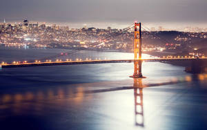 Golden Gate Bridge In San Francisco At Night Wallpaper