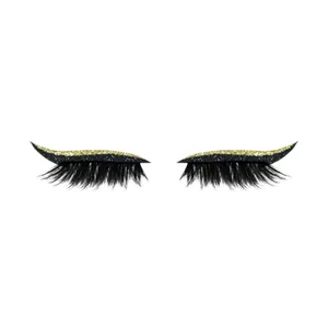 Golden Glimmer, Eyelashes Of Elegance Wallpaper