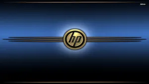 Golden Hp Laptop Logo Wallpaper