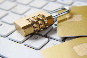 Golden Padlock Symbolizing Cybersecurity Wallpaper