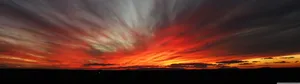 Golden Red Sunset Melting In The Horizon. Wallpaper