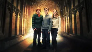 Golden Trio Hallway Wallpaper