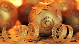 Golden Yellow Christmas Aesthetic Wallpaper