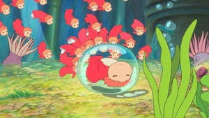 Goldfish Ponyo And Siblings Wallpaper