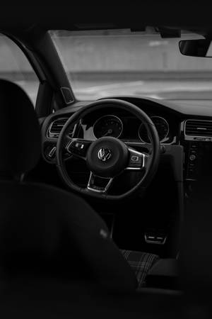 Golf Gti Steering Wheel Portrait Wallpaper