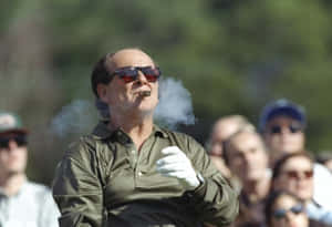 Golfing Celebrity Smoking Cigar Wallpaper