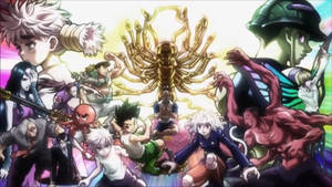 Gon And Killua Join Forces Against A Nen-empowered Opponent In Hunter X Hunter 4k Wallpaper