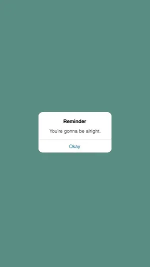 Gonna Be Alright Quote Plain Green Wallpaper
