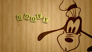 Goofy Spelled With Scrabble Tiles Wallpaper