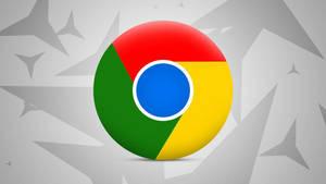 Google Chrome On Grey Art Wallpaper