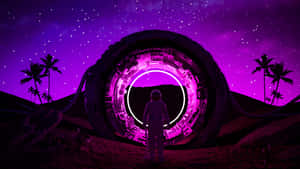 Google Desktop Astronaut Purple Wallpaper