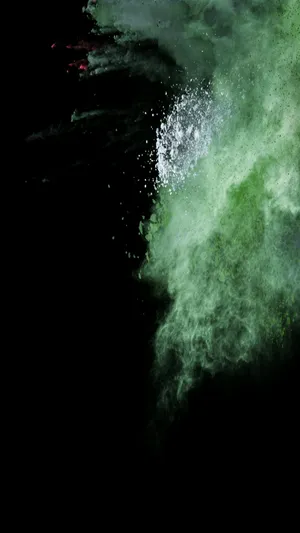 Google Pixel 4k Green Smoke Explosion Wallpaper