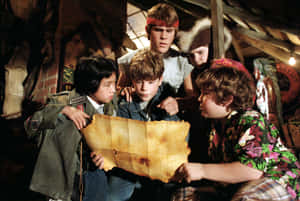 Goonies Group Treasure Map Discovery Wallpaper