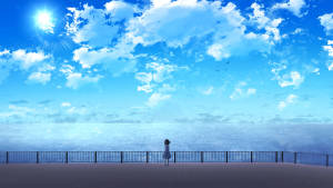 Gorgeous Anime Sea Background Wallpaper