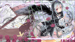 Goth Lolita Anime In Cage Wallpaper