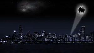 Gotham Bat Signal In The Sky Wallpaper