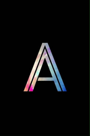 Gradient Neon Capital Alphabet Letter A Wallpaper