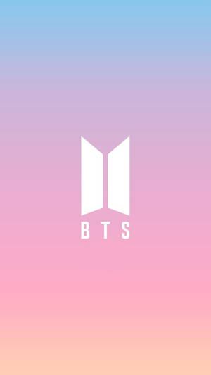 Gradient Pink Bts Logo Wallpaper