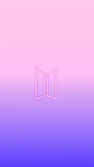 Gradient Purple Bts Logo Wallpaper