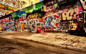 Graffiti Wall Messy Art Wallpaper