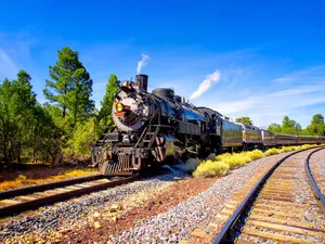 Grand Canyon Railway Steam Train Departure Wallpaper