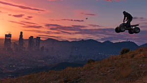 Grand Theft Auto V Atv Mid-air Wallpaper