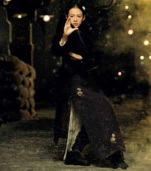 Grandmaster Strategizing On Chess Board Wallpaper