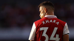 Granit Xhaka Back View Wallpaper