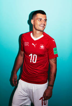 Granit Xhaka Happy Wallpaper