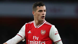 Granit Xhaka Looks Back Wallpaper