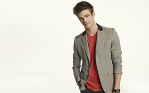 Grant Gustin American Superhero Actor Wallpaper